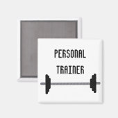 Persoonlijke trainer met Barbell Magneet (Voorkant / Achterkant)