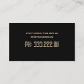 Persoonlijke trainer Musculair Man Zwarte Kaart Visitekaartje (Achterkant)