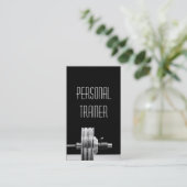 Persoonlijke trainer, oefening, fitnessbusiness visitekaartje (Staand voorkant)