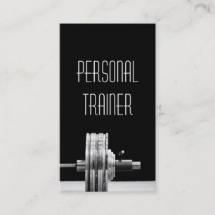 Persoonlijke trainer, oefening, fitnessbusiness visitekaartje