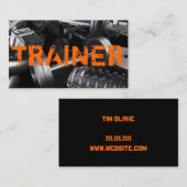 Persoonlijke trainer oefent fitness uit visitekaartje (Voorkant / Achterkant)