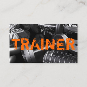 Persoonlijke trainer oefent fitness uit visitekaartje