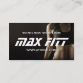 Persoonlijke trainer oefent fitness uit visitekaartje (Achterkant)