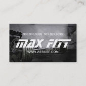 Persoonlijke trainer oefent fitness uit visitekaartje (Achterkant)