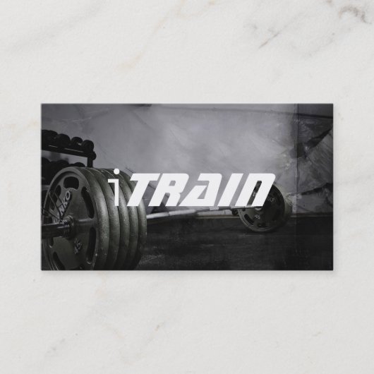 Persoonlijke trainer oefent fitness uit visitekaartje (Voorkant)