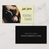 Persoonlijke trainer oefent fitness uit visitekaartje (Voorkant / Achterkant)