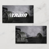 Persoonlijke trainer oefent fitness uit visitekaartje (Voorkant / Achterkant)