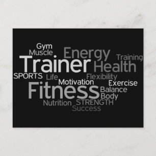 Persoonlijke trainer of Fitness Center Post Card Briefkaart