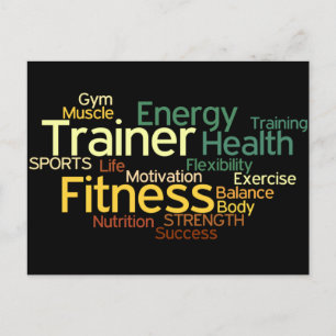 Persoonlijke trainer of Fitness Center Post Card Briefkaart