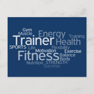 Persoonlijke trainer of Fitness Center Post Card Briefkaart