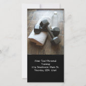 Persoonlijke trainer of fitness dumbbell handdoek  (Voorkant)