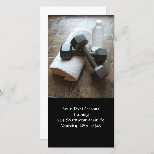 Persoonlijke trainer of fitness dumbbell handdoek (Voorkant / Achterkant)