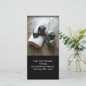 Persoonlijke trainer of fitness dumbbell handdoek  (Staand voorkant)