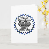 Persoonlijke trainer...omdat ik dat zei kaart (Gele Bloem)