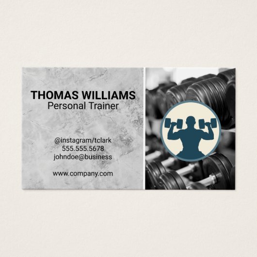 Persoonlijke trainer | Opheffing van Logo Visitekaartje (Voorkant)