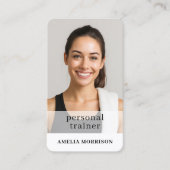 Persoonlijke Trainer QR-code Foto Visitekaartje (Voorkant)