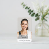 Persoonlijke Trainer QR-code Foto Visitekaartje (Staand voorkant)