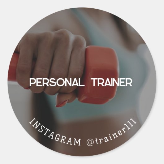 Persoonlijke trainer ronde sticker (Voorkant)