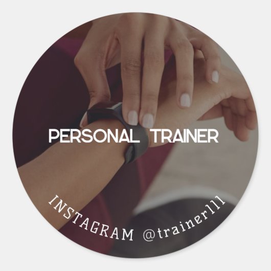Persoonlijke trainer ronde sticker (Voorkant)