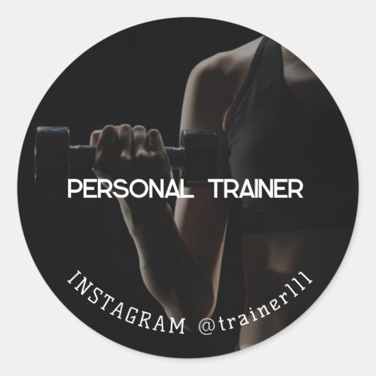 Persoonlijke trainer ronde sticker (Voorkant)