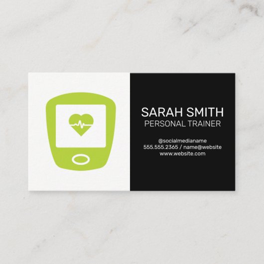 Persoonlijke trainer | Sensor voor hartmonitor Visitekaartje (Voorkant)