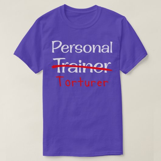 Persoonlijke trainer Tandbouwer Funny Gym Shirt (Design voorkant)