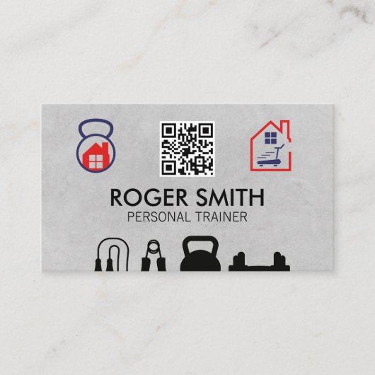Persoonlijke Trainer | Thuis Workout | QR Visitekaartje (Voorkant)