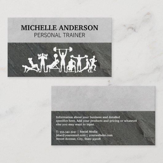 Persoonlijke Trainer | Trainingsworkouts Visitekaartje (Voorkant / Achterkant)