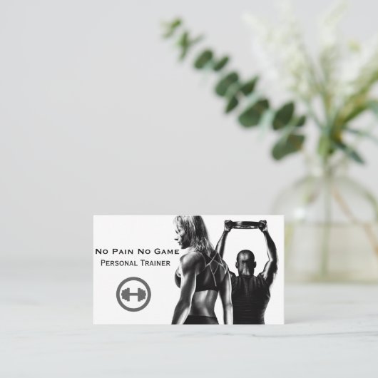 Persoonlijke trainer visitekaartje (Staand voorkant)