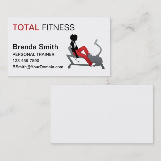 Persoonlijke trainer visitekaartje (Voorkant / Achterkant)