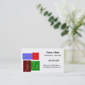 Persoonlijke trainer visitekaartje (Staand voorkant)