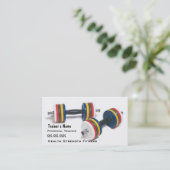 Persoonlijke trainer visitekaartje (Staand voorkant)