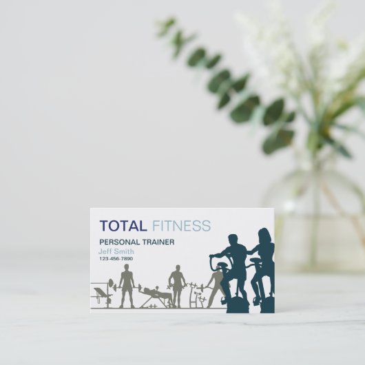 Persoonlijke trainer visitekaartje (Staand voorkant)