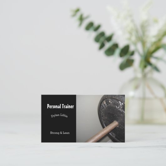 Persoonlijke trainer visitekaartje (Staand voorkant)