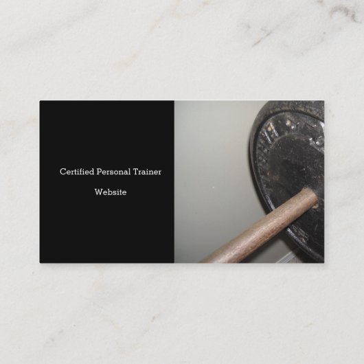 Persoonlijke trainer visitekaartje (Achterkant)