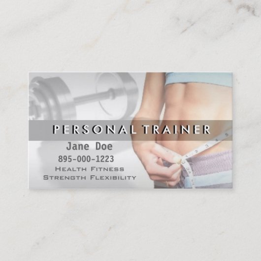 Persoonlijke trainer visitekaartje (Voorkant)