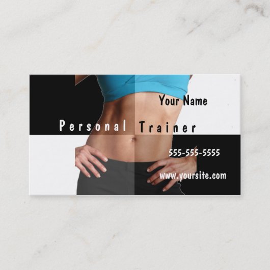 Persoonlijke trainer visitekaartje (Voorkant)