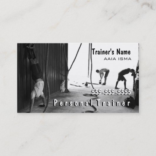 Persoonlijke trainer visitekaartje (Voorkant)