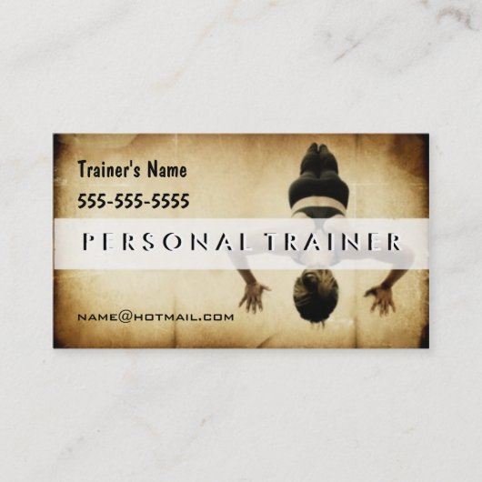 Persoonlijke trainer visitekaartje (Voorkant)