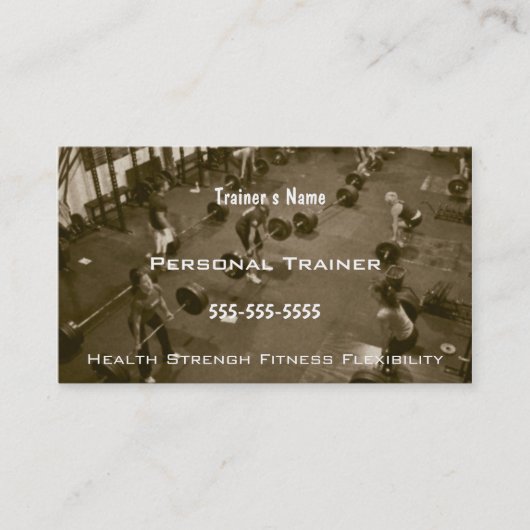 Persoonlijke trainer visitekaartje (Voorkant)