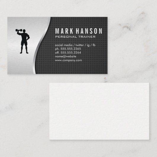 Persoonlijke trainer visitekaartje (Voorkant / Achterkant)