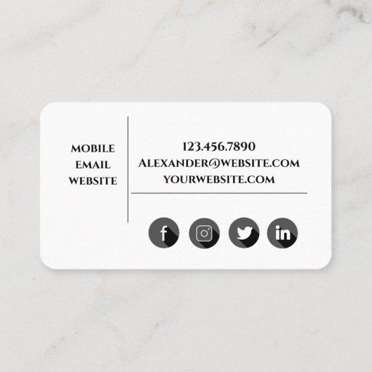 Persoonlijke trainer visitekaartje (Achterkant)