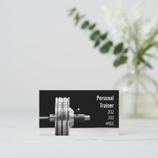 Persoonlijke trainer visitekaartje (Staand voorkant)