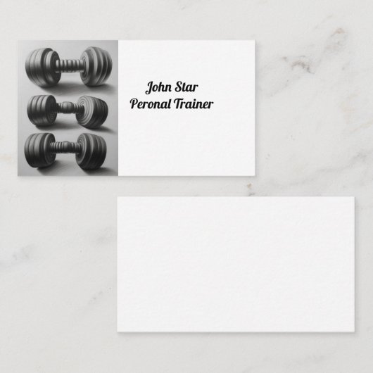 Persoonlijke trainer visitekaartje (Voorkant / Achterkant)