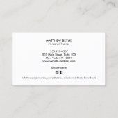 Persoonlijke trainer visitekaartje (Achterkant)