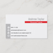 Persoonlijke trainer voor moderne fitness visitekaartje (Achterkant)