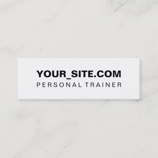 Persoonlijke trainer Website Merchandising Mini Visitekaartje (Voorkant)