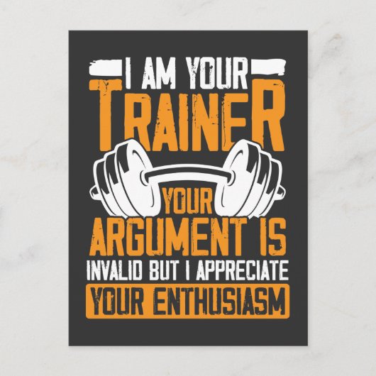 Persoonlijke trainer werkout Citaat Fungerend Wein Briefkaart (Voorkant)