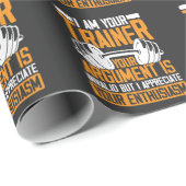 Persoonlijke trainer werkout Citaat Fungerend Wein Cadeaupapier (Rol Hoek)