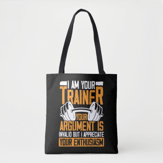 Persoonlijke trainer werkout Citaat Fungerend Wein Tote Bag (Voorkant)